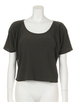 インナーSETバックドレープTOPS/モスグリーン