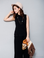 サイドプリーツシフォントップス/オフホワイト