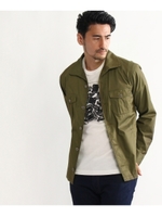 ヘリンボンシャツ/モスグリーン(024)