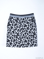 レオパードジャカードスカート/ライトグレー