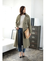 【AZUL by moussy】C/Aリブ編チビハイクロプト長袖プルオーバー/L/GRY