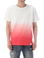 【AZUL by moussy】段染めスラブクルー半袖ビッグT/RED