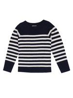 【Casual】リブボーダーニット/ネイビー