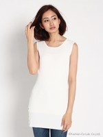 ノースリーブニット/ベージュ