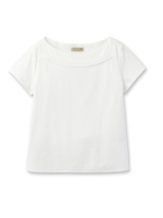 ボートネックコットンカットソー/ブラック(019)