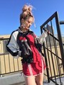 AU honeytrapロンパース/レッド