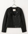 フェイクレザーライダースジャケット