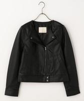 フェイクレザーライダースジャケット