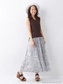 NEWバンダナ柄シフォン/スカンツ/オフホワイト