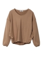 RUFFLE SWEAT TOP/ベージュ