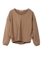 RUFFLE SWEAT TOP/ベージュ