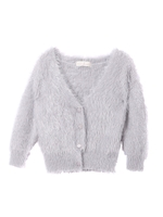 Vネックカーディガン/サックスブルー