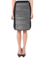 【AZUL ENCANTO】編地切替ニットスカート/柄BLK