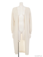 カシミア混ロングカーディガン/ネイビー