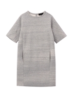 カスリボーダーワンピース/グレー系(013)