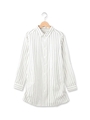 ◆サイドタックロングシャツ/ホワイト系(302)
