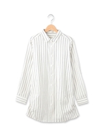 ◆サイドタックロングシャツ/ホワイト系(302)