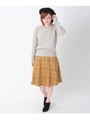 チェックサーキュラースカート/イエロー(232)