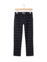 チェック柄スキニーパンツ/アイボリー(104)