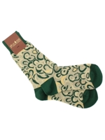 ピーコック柄ソックス/ダークグリーン(423)