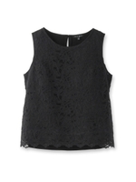 フラワーレースシャツ/ブラック(019)