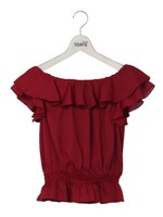 フリルシフォンチュニック/ホワイト