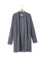 畦ロングニットカーディガン/オフホワイト(003)