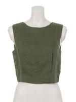 [LINE&DOT]後ろリボンショート丈ノースリーブブラウス/WHITE LT