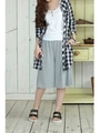 【AZUL by moussy】TCガーゼベア天クロプトバギーパンツ/T.GRY