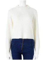 プチハイニットトップス/ベージュ