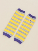 雪ひょうJQ入りボーダーレッグウオーマー/イエロー