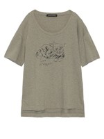 [Balcony and Bed]オーガニックネコTシャツ/GRY