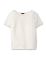 [L]シフォン袖ふくれカットソー/ネイビー(093)