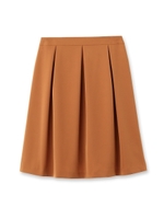 タックデザインフレアミディスカート/キャメル(041)