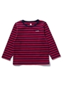 STRIPED L/S TEE(12M〜2T)/レッド