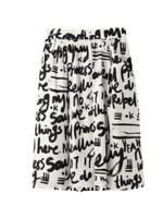 【数量限定】ロゴデザインミディスカート/ブラック(119)