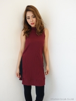 サイドダブルスリットトップス/BLK