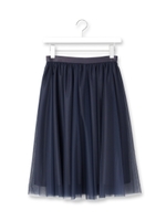 シルクタッチチュールスカート/アイボリー(004)