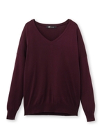 ベーシックVネックニット/グレー(812)