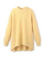 ラウンドフレア裾ニット/オフホワイト(003)