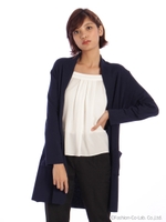 ロングトッパーカーディガン/ブルー