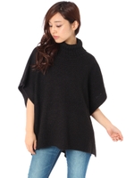 【AZUL ENCANTO】アルパカ入ポンチョ/BLK