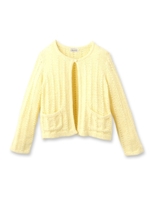 テープヤーンニットカーディガン/レモンイエロー(031)