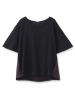 テールカット切り替えカットソー/ブラック(519)