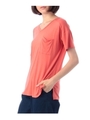 ベーシックVネックTシャツ/ダークオレンジ(068)