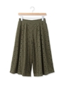 花柄レースガウチョパンツ/オリーブグリーン(026)
