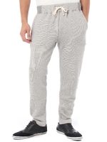 【WEB限定SALE 9/16 18:00?9/26 10:00】【AZUL by moussy】裏毛裏ヘリンボンパンツ/T.GRY