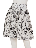 【chille anap】厚手ジョーゼットフロッキースカート/WH