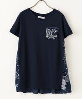 後ろ身頃バンダナ切り替えTシャツ