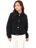 【AZUL ENCANTO】ウールダブルクロスブルゾン/BLK